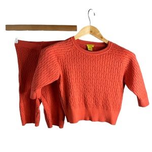 Daisy knit 2pc set coral size small